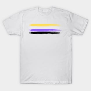 Pride Collection - Non-Binary Pride Flag (Paint Streak/Horizontal) T-Shirt